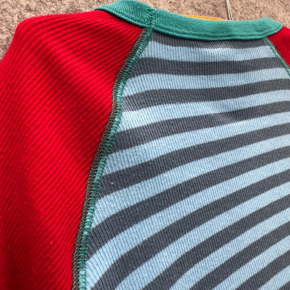 Matilda Jane Boys Christmas Tree Pajama Set Size 4 Blue Stripe Red Green Holiday - Picture 9 of 13